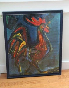 Póster Verkerke Rico Blass Gallo Verkerke de colección enmarcado MCM impreso en Países Bajos '73 - Imagen 1 de 12