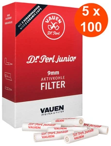 Vauen Dr. Perl 5 X 100 Filtri Per Pipe Attivo Carbonio 9mm Jubig - Imagen 1 de 3