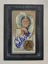 2023 Topps Allen & Ginter Carlton Fisk Black Mini Frame Auto Autograph 09/25