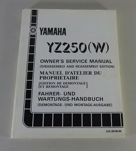 Taller Manual/Conductor Y Wartungshandbuch Yamaha YZ 250 (W) From 07/1988 - Imagen 1 de 3