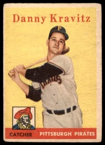 1958 Topps Baseball Cards Danny Kravitz Pittsburgh Pirates #444 - Picture 1 of 2