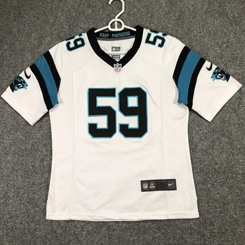 Nike On Field #59 Luke Kuechly Carolina Panthers NFL Jersey Women’s Size Medium Cover