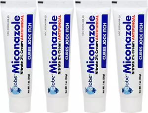 4X Miconazole Nitrate 2% Antifungal Cream, Cures Most Athletes Foot, Jock Itch - Picture 1 of 11