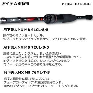 Daiwa 19 GEKKABIJIN MX MOBILE 76ML-T-5 Spinning Rod