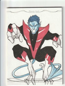 🔥NIGHT CRAWLER!!🔥2014 Marvel Masterpieces Sketchkarte Ryan Kincaid - Bild 1 von 2