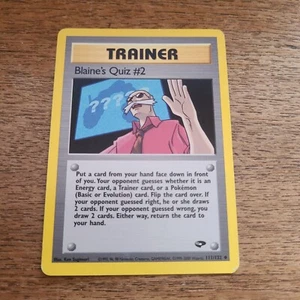 BLAINE'S QUIZ #2 111/132 GYM CHALLENGE POKEMON KARTE - Bild 1 von 2