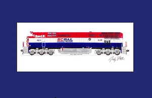 BC Rail Dash 8-40CM 11"x17" Matted Print by Andy Fletcher signed - Picture 1 of 1