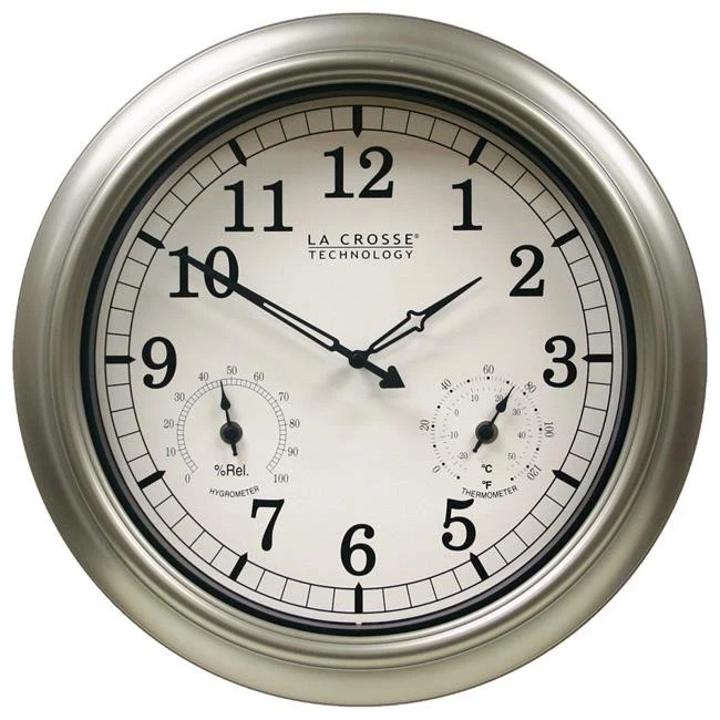 La Crosse WT-3181PL-Q 18 in. Indoor & Outdoor Analog Wall Clock - Image 1 of 1