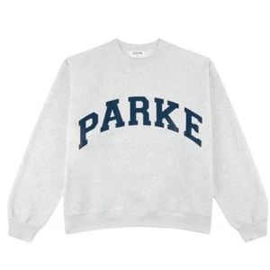 Parke NWT (bag) | Classic Gray + Navy Varsity Crew neck Sweatshirt | size L/XL - Picture 1 of 7