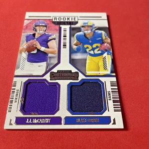 J.J. McCarthy / Vikings & Blake Corum / Rams .. ROOKIE MATERIALS 2024 Contenders - Bild 1 von 3