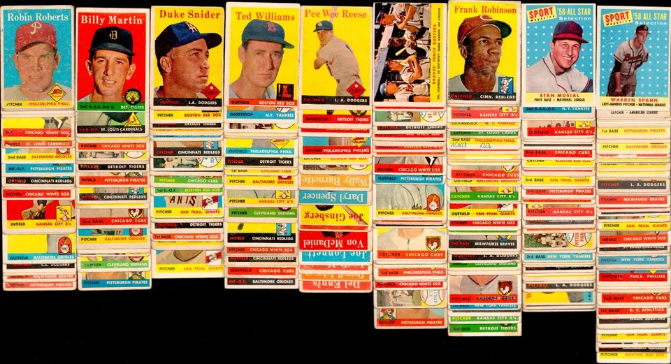 1958 Topps Низший Класс Частичный Набор 219/494 #1 Тед Уильямс - Изображение 1 из 1