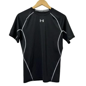 Under Armour HeatGear Compression T-Shirt Size L Black Athletic Gym Men's - Picture 1 of 6