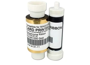 MA1000K Ribbon Gold for Magicard Pronto Enduro3E Rio Pro Card Printer-1000Prints - Picture 1 of 3