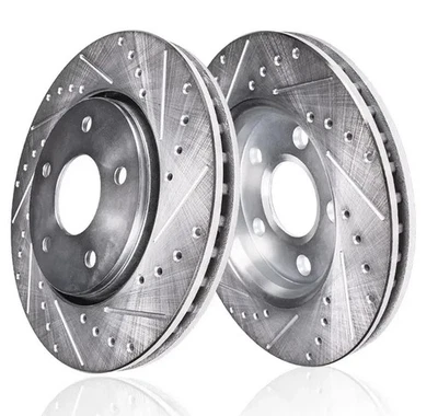 Front Drilled Disc Rotors & Brake Pads Dodge Grand Caravan Town & Country C/V - Image 1 of 2