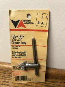 Vermont American ( Made In USA) 3/8”-1/2” Chuck Key 9/32” Pilot - Picture 1 of 2