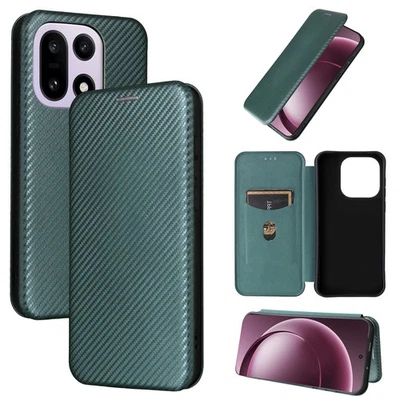 For Oneplus 15 5G Shockproof Magnetic Carbon Fiber Leather Business Case Cover - Image 1 of 4