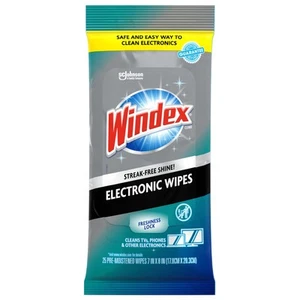 Windex Elektronische Reinigungstücher, Vorbefeuchtete Bildschirmtücher für Fernseher, Handys, - Bild 1 von 7