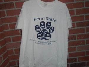 PENN STATE UNIVERSITY 2018 VETERINARY&BIOMEDICAL SCIENCE SUMMER CAMP TSHIRT - Picture 1 of 3