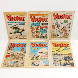 6 x Victor Comics Bundle/Job Lot Vintage from 1975 True War Tales - Collectable - Picture 1 of 21