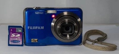 Fujifilm  FinePix AX245w 10.2MP CCD SENOSR . BLUE . Tested. + SD CARD - Image 1 of 4