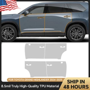 For Toyota Grand Highlander 2024-UP Doors Precut Paint Protection Film Clear PPF - Picture 1 of 20
