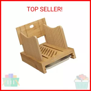 Bamboo Bread Slicer for Homemade Bread,Adjustable Width Bread Slicing Guides. St - Picture 1 of 2