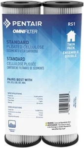 Pentair OMNIFilter RS1 Sediment Water Filter 10-Inch Whole House 20 Micron 2Pc - Picture 1 of 1