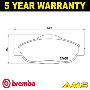 Fits Peugeot 308 3008 1.2 1.4 1.6 HDi 2.0 Brake Pads Set Front Brembo - Picture 1 of 4