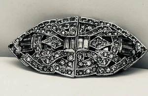 Vintage 1930’s Coro Duette Crystal Rhinestones Brooch Dress Clips - Picture 1 of 3