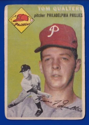 TOM QUALTERS ROOKIE phillies 1954 TOPPS #174 FAIR  - Image 1 of 2
