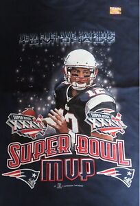 2002 Super Bowl XXXVI NEW ENGLAND PATRIOTS TOM BRADY MVP (LG) T-Shirt w/ Tags