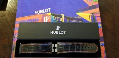 Hublot Black with Red Stitching Alligator Strap for Big Bang Unico 45mm OEM - Image 1 of 4
