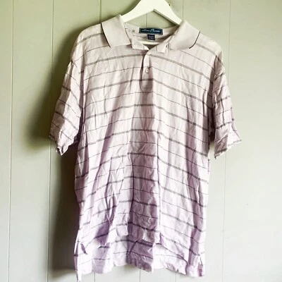 ALAN FLUSSER Mens Size M Golf Silver Collection Lavender 100% Cotton - Image 1 of 4