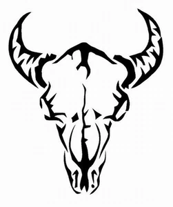 NEW TRIBAL STEER  #TAN1/364 DECAL VINYL GRAPHIC  VEHICLE HORN RV MOTOR HOME AUTO - Bild 1 von 2