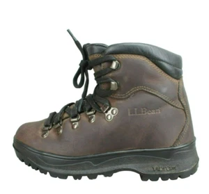 LL Bean Women's Brown Leather Lace Up Waterproof Insulated Hiking Boots Size 6 M - Picture 1 of 9