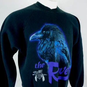 Sudadera Pullover Negra De Colección The Raven Scales Tales Lore of the Land Hombres Talla XL - Imagen 1 de 11