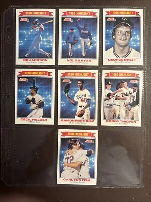 1991 Score “1990 Highlight” Complete Set - Nolan Ryan, Bo Jackson, George Brett - Image 1 of 2
