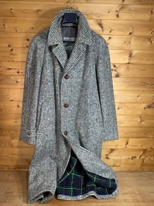 RAR Kilgarvin Irish Tweed Woven In Ireland Herren 46 Long Mantel Trench - Bild 1 von 24