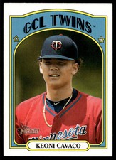 2021 Topps Heritage Minor League 65 Keoni Cavaco   GCL Twins  Baseball Card