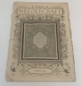 Vintage 1917 Needlecraft Newspaper Magazine Original Rare Antique Print Paper - Picture 1 of 10