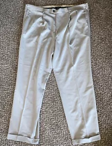 Dockers Pro Style Pant Pleated 42x34 Beige Khaki Dress Slacks Cuffed Relaxed Fit - Picture 1 of 3