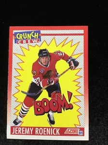 1991 Score Hockey Jeremy Roenick "Crunch Crew" #305 Blackhawks Free Shipping - Picture 1 of 2