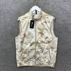 Ralph Lauren Gilet Mens Medium Beige RLX Golf Camoflage Bodywarmer Vest BNWT - Picture 1 of 10