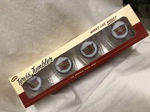 4 Tervis 12 Unzen isolierte Kunststoffbecher mit Cadillac Schild Wappen Logo OVP - Bild 1 von 7