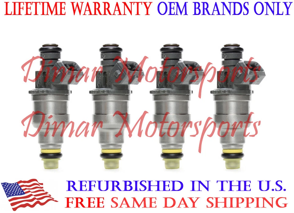 原始设备制造商燃油喷射器 4 件套 - 兼容轮廓护送 2.0L 968F-AC — 第 1/4 张图片