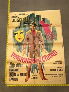 Vintage 1969 Prisionero En La Ciudad Original Mexican One Sheet Movie Poster - Picture 1 of 17