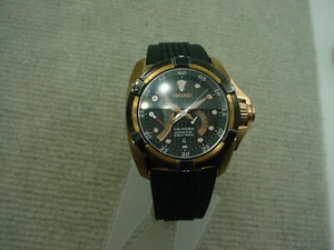MENS LARGE SEIKO VELATURA KINETIC DIRECT DRIVE WRIST WATCH BLACK DIAL - Picture 1 of 13