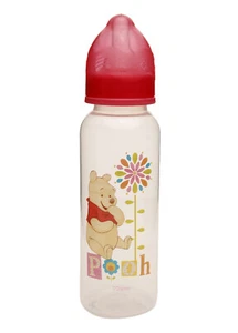 Disney Winnie The Pooh Baby Feeding Bottle 250ml - 1 Pack + FREE 3 Sets of Teats - Picture 1 of 7