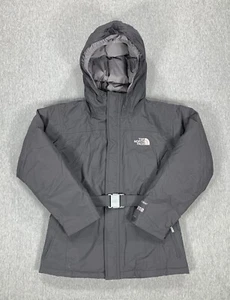 The North Face 550 Goose Down Hooded Full Zip Gray Parka Jacket Girls (14-16) XL - Picture 1 of 17