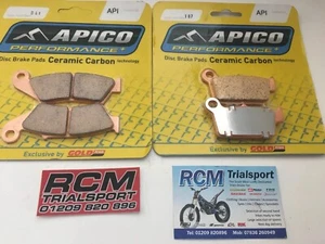 GAS GAS EC200 Apico 041 Front & 187 Rear Brake Pads ENDURO 2010 - 2019 Sintered - Picture 1 of 8